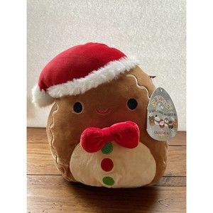 NWT 2019 Squishmallow 8" Christmas Jordan Gingerbread cookie plush